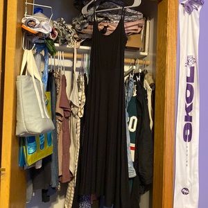 Black spaghetti strap dress